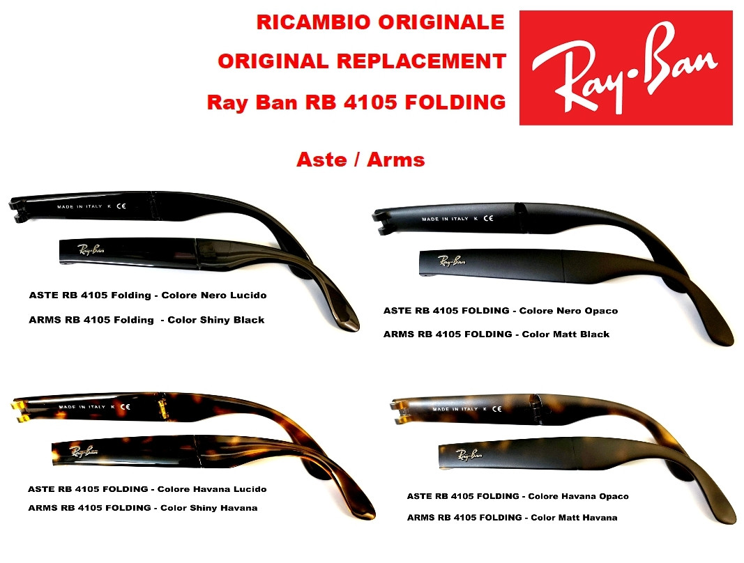 Replacement arms Ray Ban Folding RB 4105