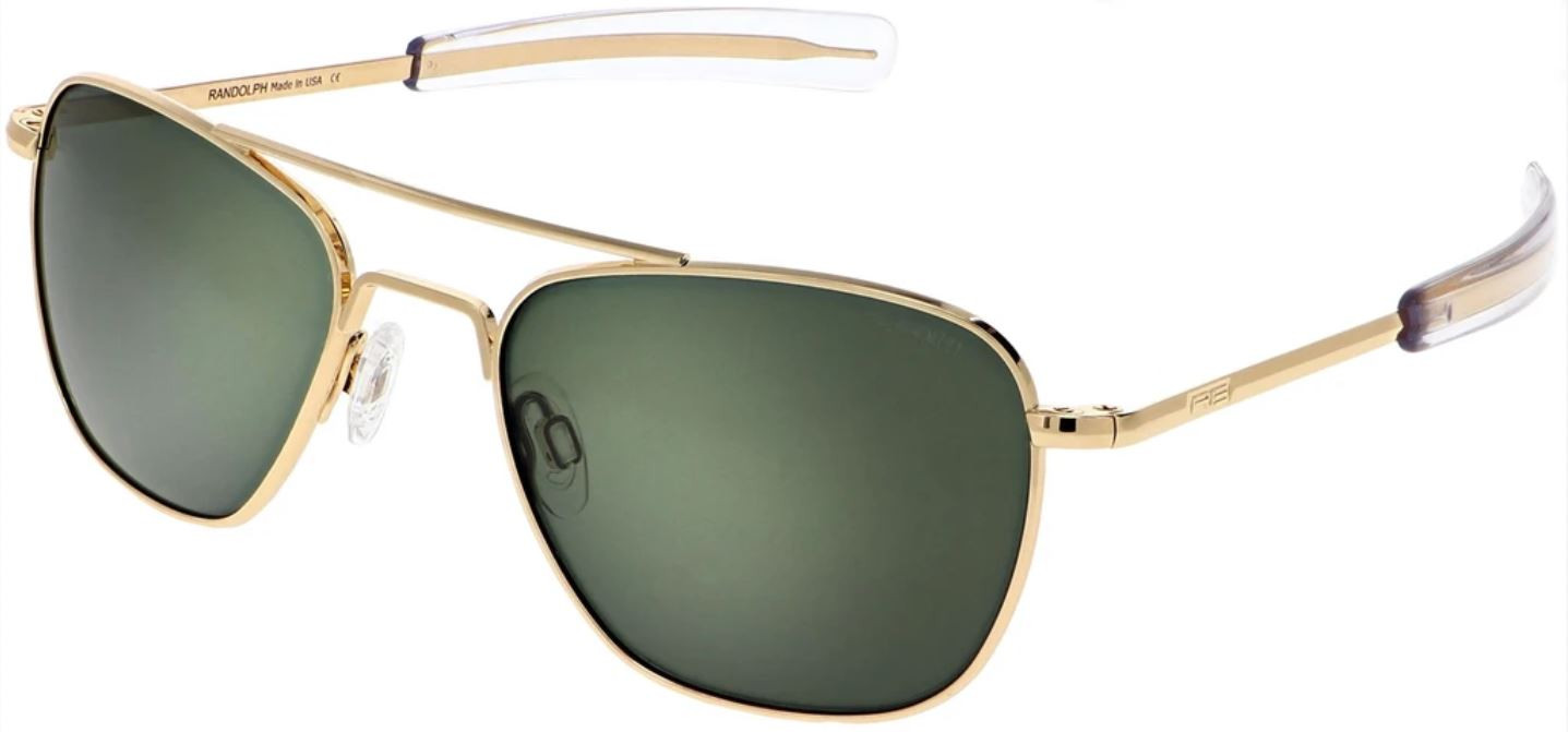 Randolph - Aviator 55mm 23K Gold Sunglasses / AGX Glass Lenses