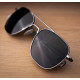 Randolph Aviator AF088 55MM MATTE CHROMEL BAYONET 140 POLARIZED AMERICAN GRAY