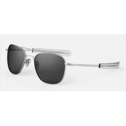 Randolph Aviator AF088 55MM MATTE CHROMEL BAYONET 140 POLARIZED AMERICAN GRAY